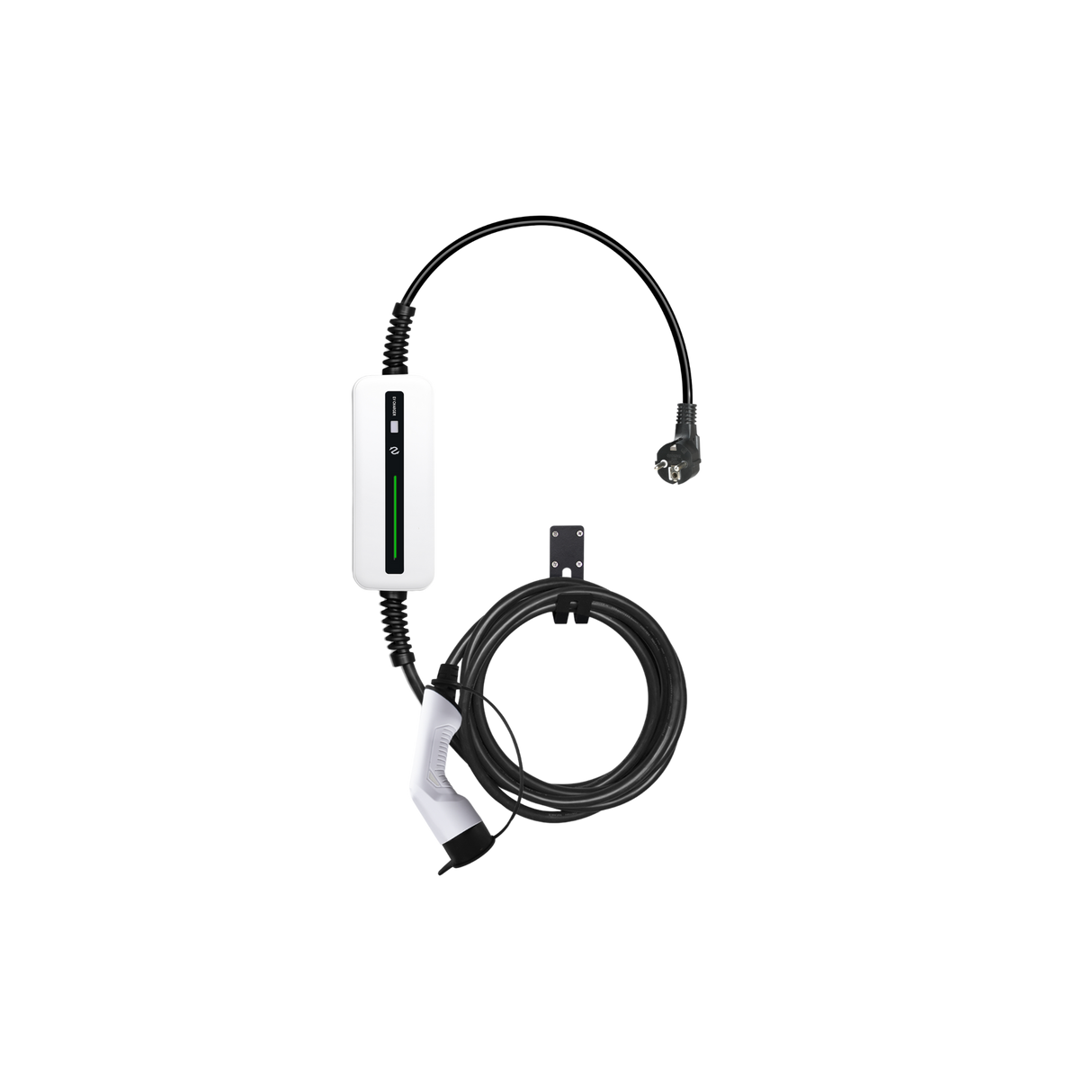 Besen Mobiele Lader Wit met LCD Type 2 naar Schuko - EV Plug Europa