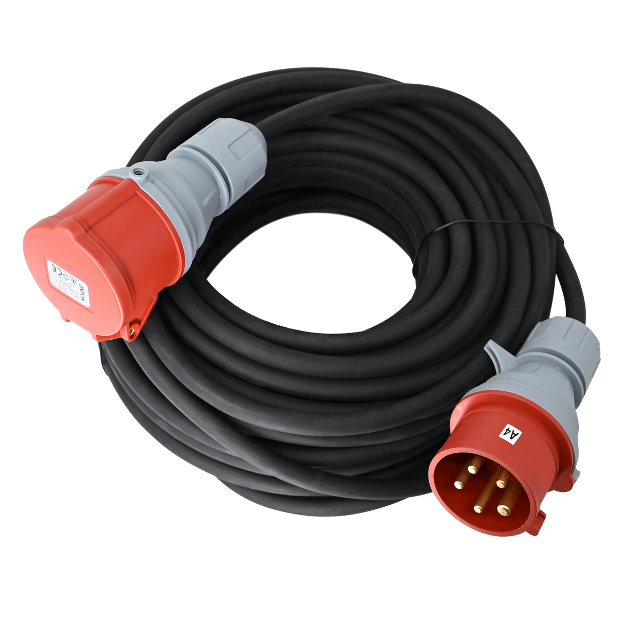 Krachtstroom CEE Verlengkabel - Extra dikke aders - 3 fase 5*2.5mm 16A - EV Plug Europa