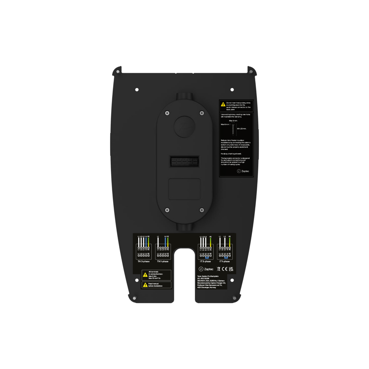 Zaptec Pro 22kW Zwart Socket MID Meter (Incl. Backplate) - EV Plug Europa