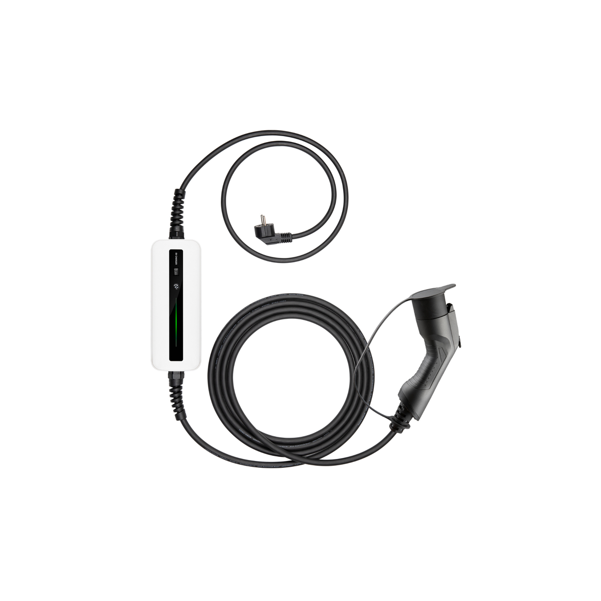 Besen Mobiele Lader Wit met LCD Type 2 naar Schuko