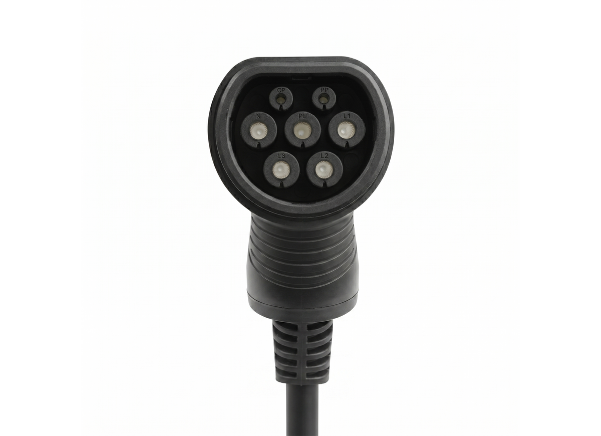 EROCK Pro Mobiele Lader LCD Zwart Type 2 naar Schuko - Uitgesteld laden en Memory functie - EV Plug Europa
