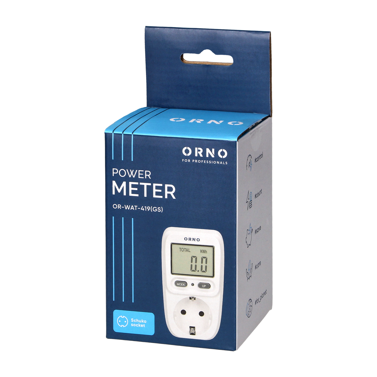 kWh - energiekosten meter voor stopcontact met Digitale LCD scherm - EV Plug Europa