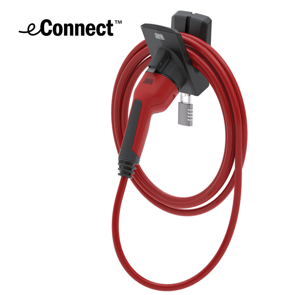 Defa type 2 Mennekes plug houder en kabel houder met slotfunctie - EV Plug Europa