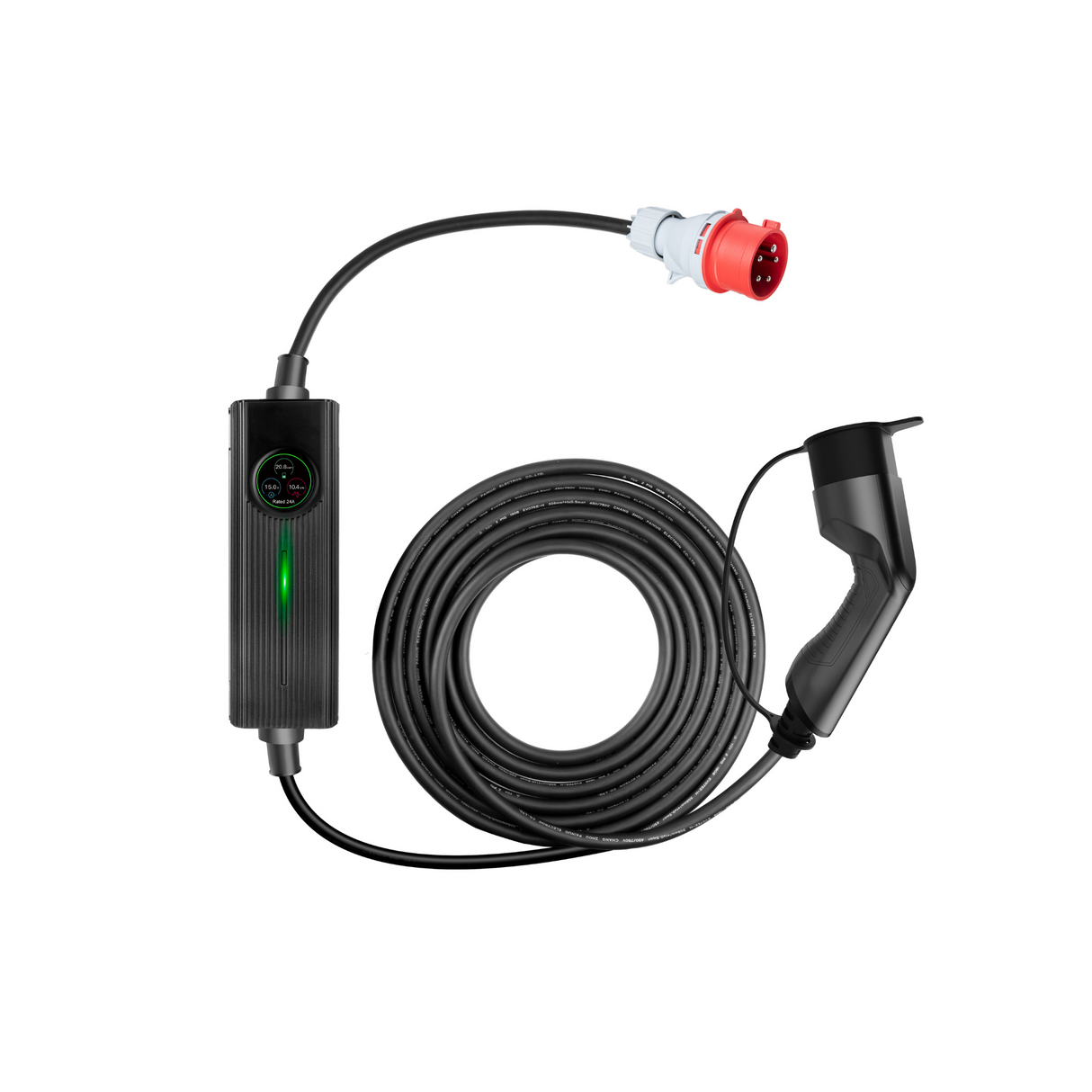 Mobiele Lader MG EHS - Besen Slimme Mobiele Laadpaal met LCD - Type 2 - 1 & 3-fase - Tot 16 kW - EV Plug Europa