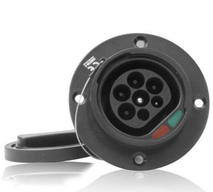 Voertuiginlaat (Electric Vehicle End) voor het opladen van elektrische voertuigen - EV Plug Europa