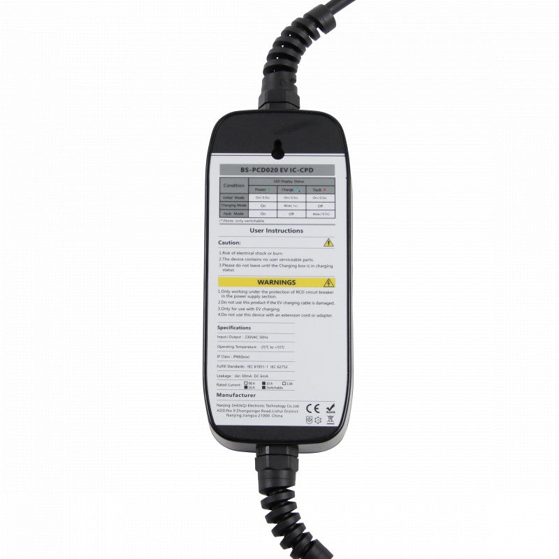 Mobiele Lader Mitsubishi i-MiEV - Type 1 naar Schuko - EV Plug Europa