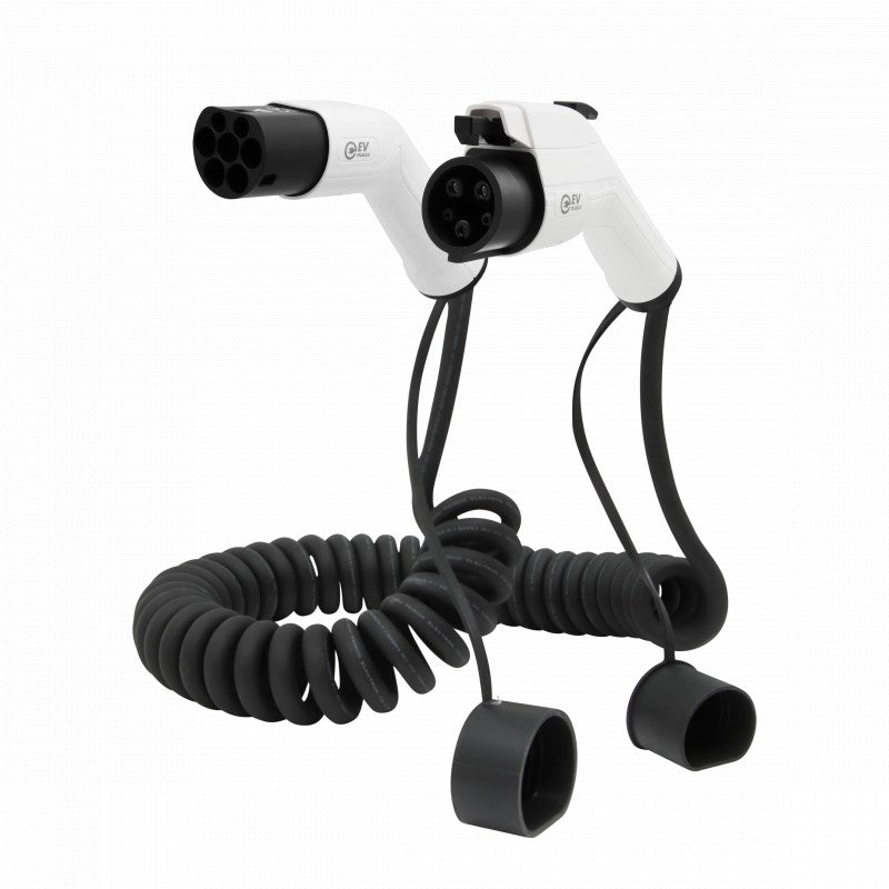 Laadkabel Mitsubishi i-MiEV - Gekruld Spiraal Type 1 - 16A 1 fase (3.7 kW) - 5 meter - EV Plug Europa