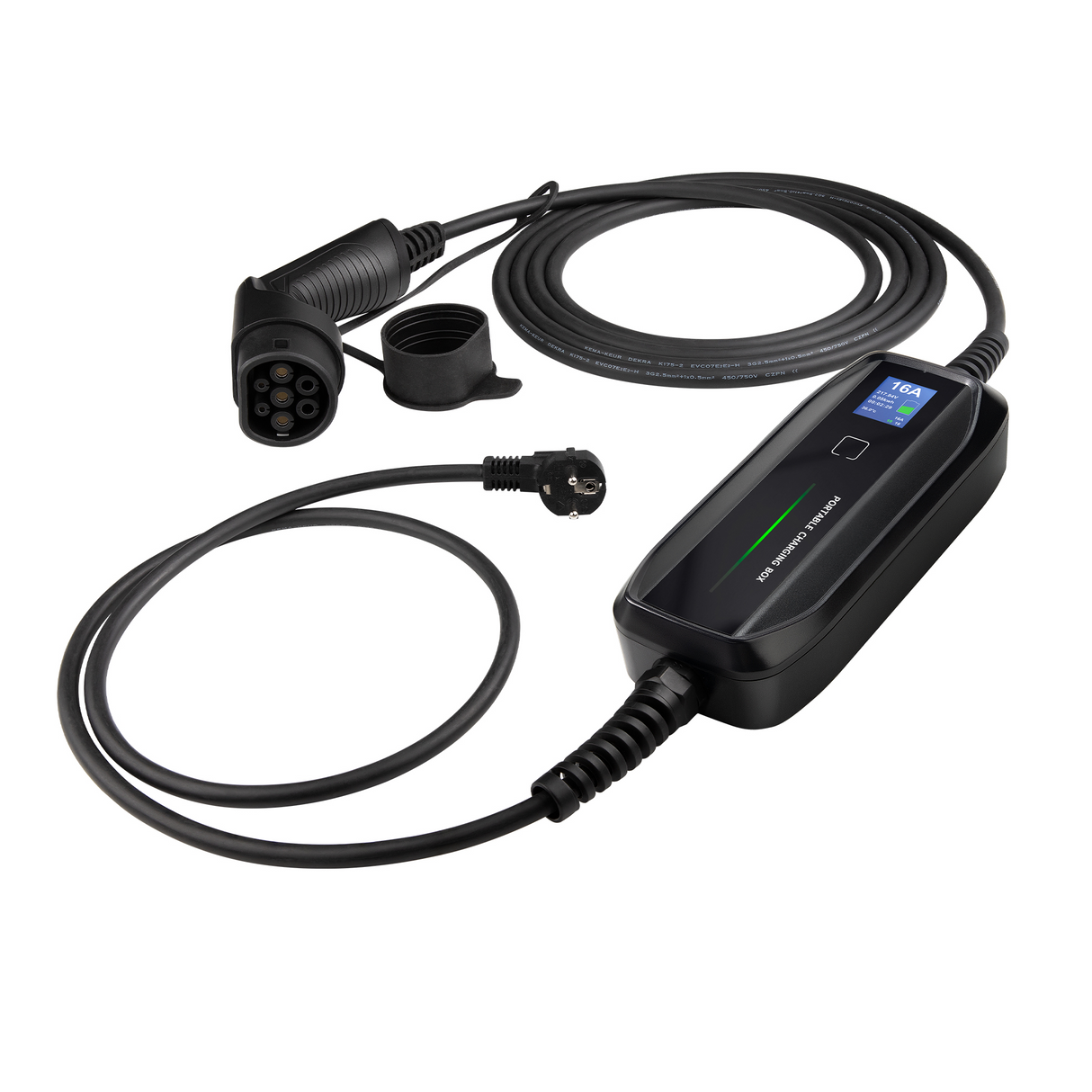 Mobiele Lader Ford Capri - Besen met LCD en Smart Start - Type 2 naar Schuko