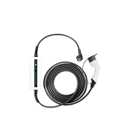 Besen Mobiele Lader Wit met LCD Type 1 naar Schuko - EV Plug Europa