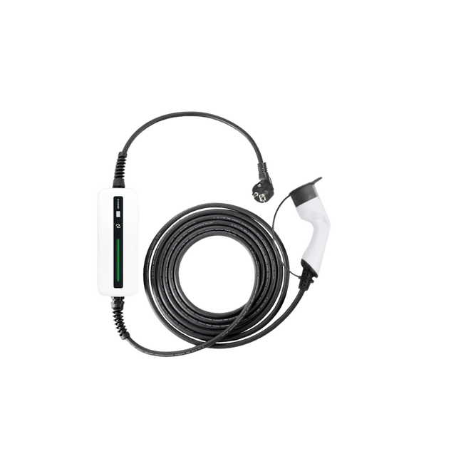 Besen Mobiele Lader Wit met LCD Type 1 naar Schuko - EV Plug Europa