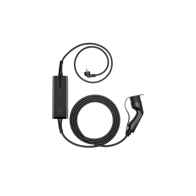 EROCK One Mobiele Lader Zwart Type 2 naar Schuko - Memory functie - EV Plug Europa