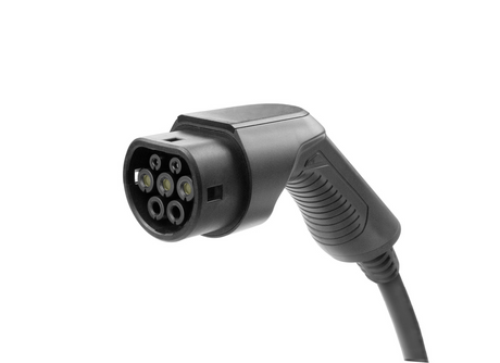 EROCK Pro Mobiele Lader LCD Zwart Type 2 naar Schuko - Uitgesteld laden en Memory functie - EV Plug Europa