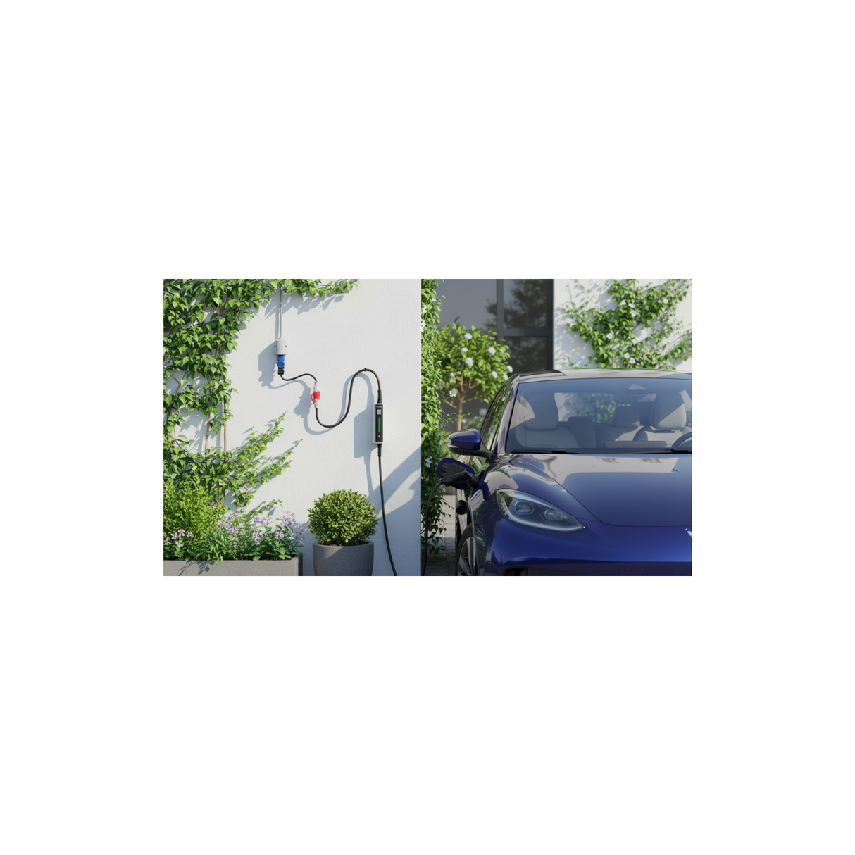 Adapter CEE rood 3x32A (Female) naar CEE blauw 1x32A (Male)