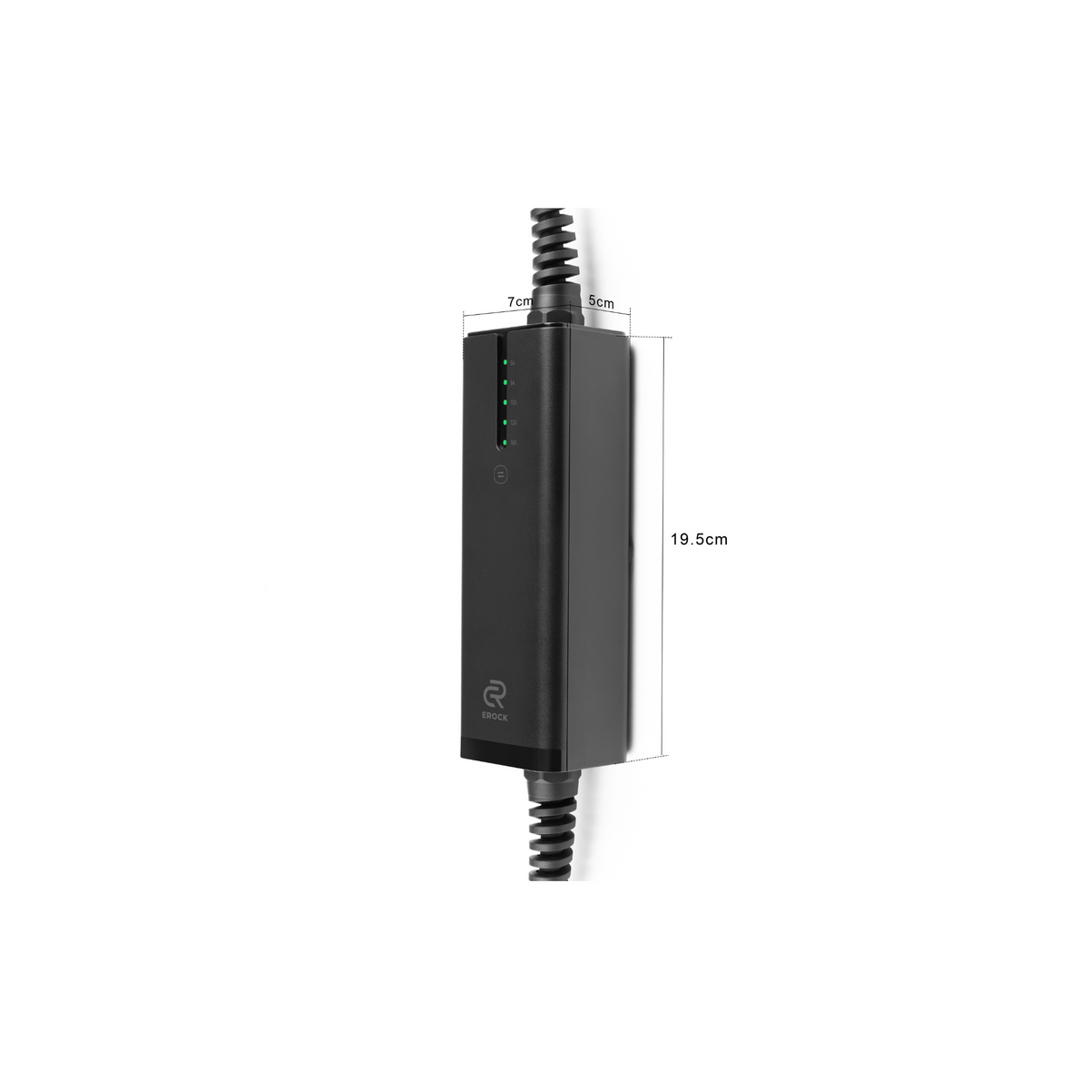 EROCK One Mobiele Lader Zwart Type 2 naar Schuko - Memory functie - EV Plug Europa