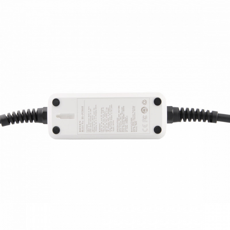 Besen Mobiele Lader Wit met LCD Type 1 naar Schuko - EV Plug Europa