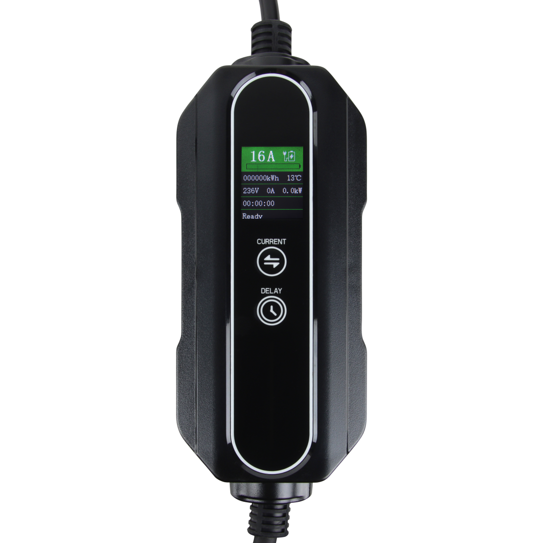 Mobile Charger BYD TANG - eRock with LCD Type 2 to Schuko - Delayed charging and Memory function 