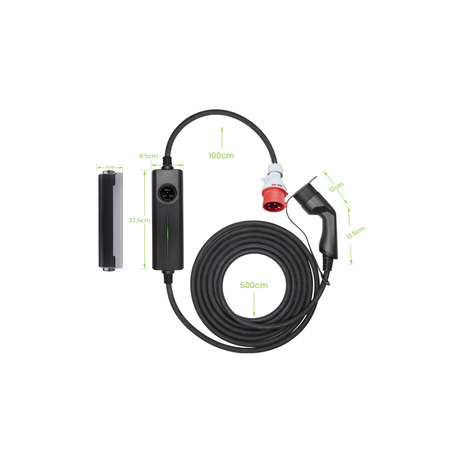 Besen Slimme Mobiele Laadpaal met LCD - Type 2 - 1 & 3-fase - Tot 16 kW - EV Plug Europa