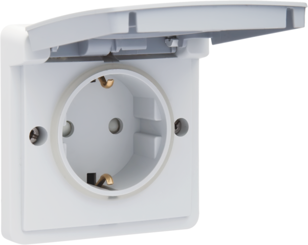 Niko wandcontactdoos 16A compleet met klapdeksel voor veiligheid thuisladen 1-voudig - IP55 geschikt voor binnen en buiten