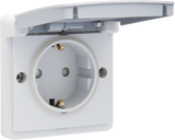 Niko wall socket 16A complete with hinged lid for safety home charging 1-way - IP55 suitable for indoors and outdoors