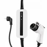 Mobile Charger Peugeot iOn - White with LCD Type 1 to Schuko