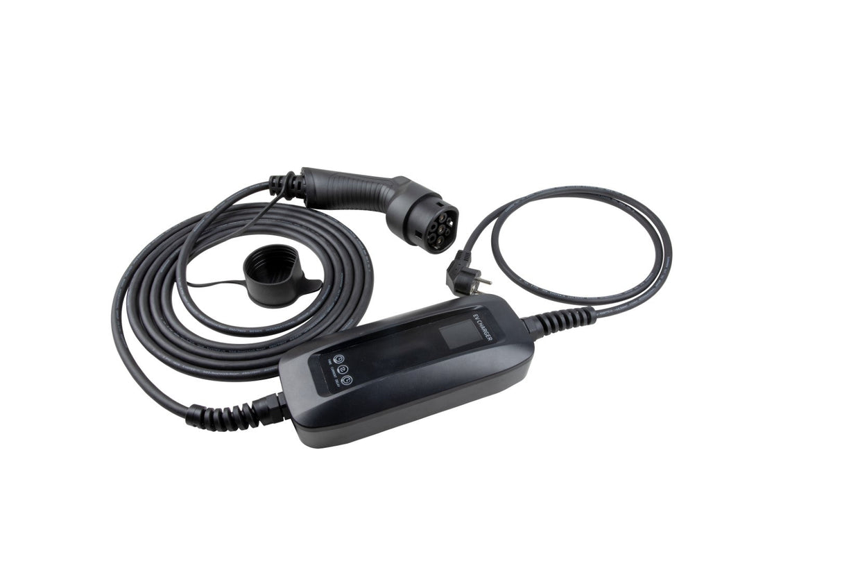 Mobile Charger BMW 320e - LCD Black Type 2 to Schuko - Delayed charging and Memory function