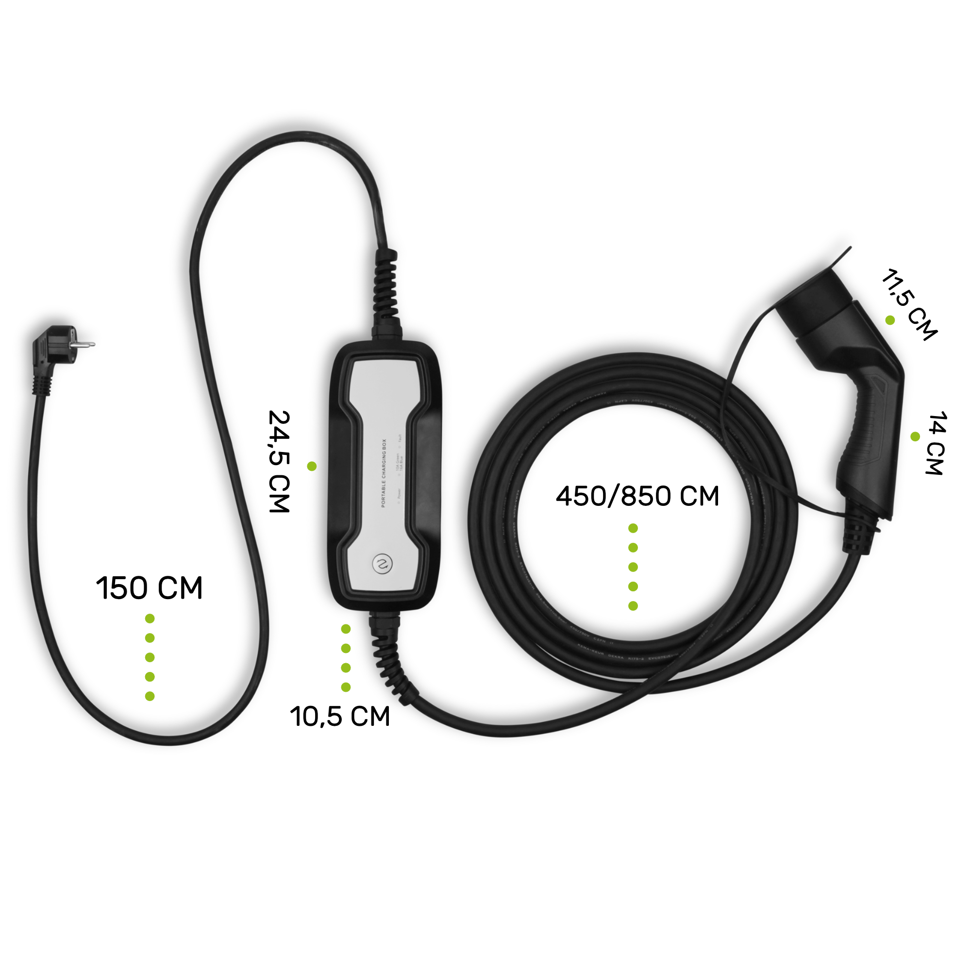 Chargeur Mobile Véhicule électrique VALEO - Prise Schuko Vers Type 2, 3,7 KW, Câble 5 Mètres - 11