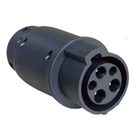 Verloopstekker adapter laadkabel Type 1 Yazaki Male naar Type 2 Mennekes Female 32A - EV Plug Europa