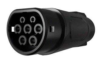 Verloopstekker adapter laadkabel Type 1 Yazaki Male naar Type 2 Mennekes Female 32A - EV Plug Europa