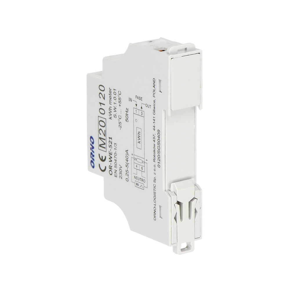 1 Fase kWh Meter - Digitale LCD scherm - MID Gecertificeerd - EV Plug Europa