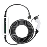 Mobile Charger BMW 225e - White with LCD Type 2 to Schuko