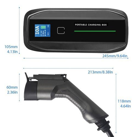 Besen Mobiele Lader met LCD, Uitgesteld Laden & Memory Functie - Type 2 naar Schuko - Max 16A - EV Plug Europa