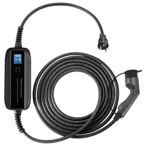 Besen Mobiele Lader met LCD, Uitgesteld Laden & Memory Functie - Type 2 naar Schuko - Max 16A - EV Plug Europa