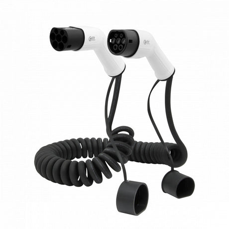 Laadkabel Peugeot 408 - Gekruld Spiraal Type 2 - 16A 1 fase (3.7 kW) - 5 meter - EV Plug Europa