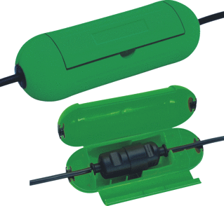 Kabeltülle Safe Box IP44 Grün für geraden Stecker