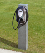 Universal plastic mounting pole for charging station