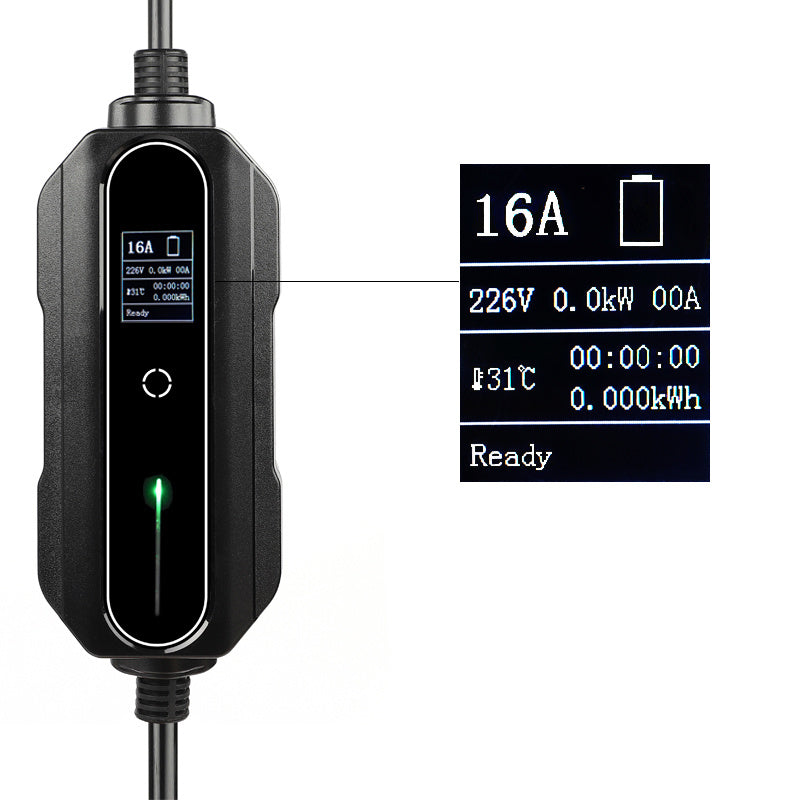 Mobiles Ladegerät MG EHS - mit LCD Typ 2 auf Schuko